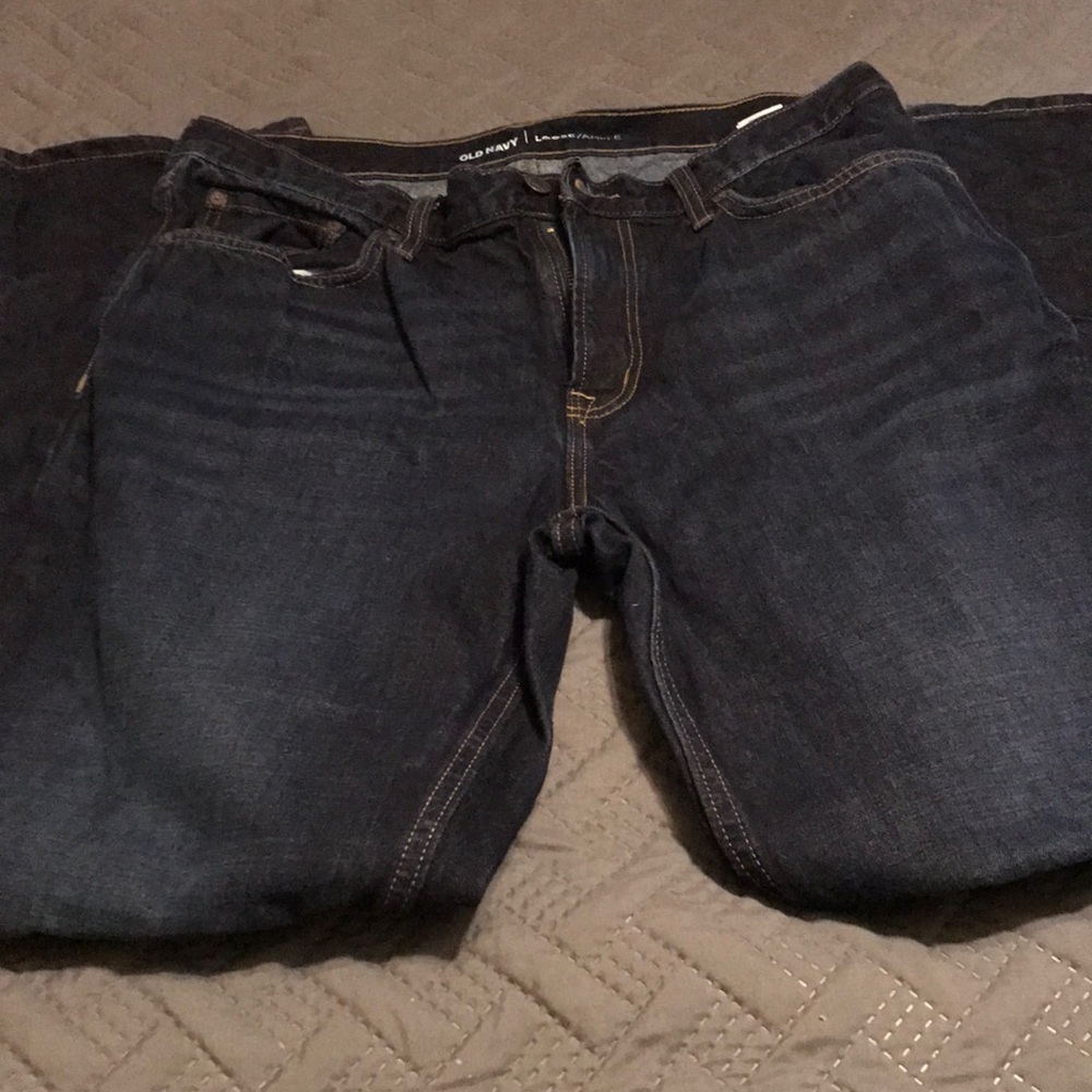 Dark blue jeans